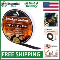 Seamless Grill Experience: 15 Ft Smoker Gasket, 1/2″ x 1/8″ High Temp Solution