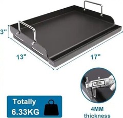 Uniflasy Universal Griddle Flat Top Plate 17″ x13” Nonstick Coating Cooking Grid