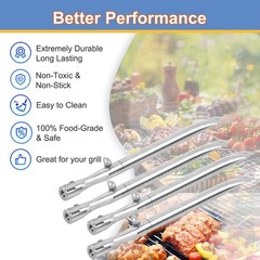 Derurizy Stainless Steel Grill Burner Tubes Replacement for North American