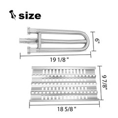 18” Grill Heat Plates Shield Grill Burners Radiant Tray for DCS Grills 27D