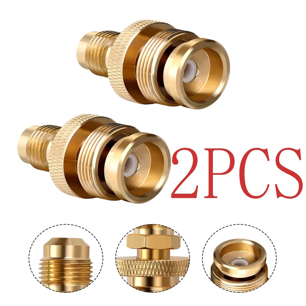 2x 1LB Propane Tank Cansiter Regulator Adapter Connect to 3/8″Flare 5/8″-18UNF