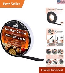 Durable High-Temperature Smoker Gasket 15 FT – 7/8″ x 1/8″ for Enhanced Cooking