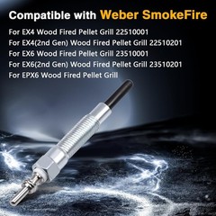 2PCS Smoker Igniter Glow Plugs Compatible W/ Weber SmokeFire EX4/EX6/EPX6 Wood