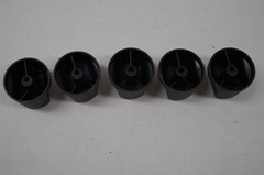 LOT (5) CharBroil Gas Grill Knob Set Genuine OEM Black Red Plastic WORKING B133