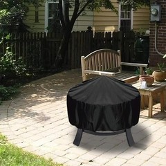 Round For Firepit Cover Waterproof Outdoor Patio Fireplace Protector