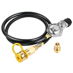 Two Stage Propane Regulator & 5FT Hose for QCC1 Tank, Quick Disconnect Connector