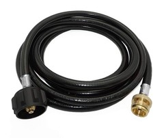 DOZYANT 12 Feet Propane Tank Converter Adapter Hose Assembly 12 Feet, Black