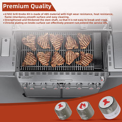 67692 Lighted Grill Control Knobs for Weber Summit S660 S670 E660 E670 BBQ 9-Pck