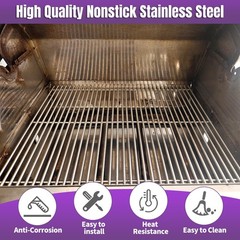 Stainless Steel Cooking Grates 21.75″ Replacement for Traeger Pro 575/22 Grill