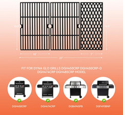 Gcostar Cast Iron Cooking Grates for Dynaglo DGH450CRP DGH450CRP-D DGF493BNP DGH