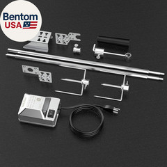 Universal BBQ Grill Rotisserie Kit with 110V Electric Motor for Gas Grills – 45″