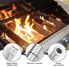 Nexgrill 720-0896 6 Burner Grill Parts Kit Grates Heat Plates Burners No Wires