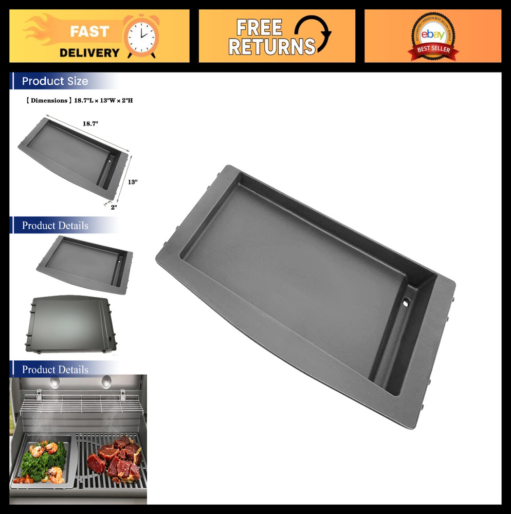 18.7″ Cast Iron Griddle Plate for Weber Genesis II & LX Grills – Replacement Ins