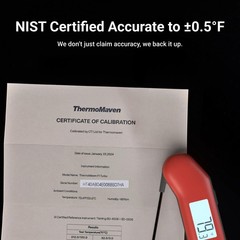 ProfessionaI Meat Thermometer Digital, 3X Faster 0.5 Sec Instant Read, NIST C…