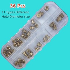 36 Pcs Propane Orifice Kit – Brass Jet Burner Nozzle Replacement, M6x0.75 mm Tip
