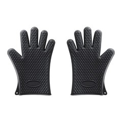 Heat Resistant Silicone Gloves for Kitchen Baking and For Outdoor BBQ One Pair