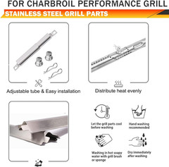 Grill Burners Replacement For Charbroil Performance 2 Burner 463660021 463660421
