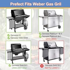 7506 Stainless Steel Burner Tube Set for Weber Genesis 1000 to 5500, Genesis Gol