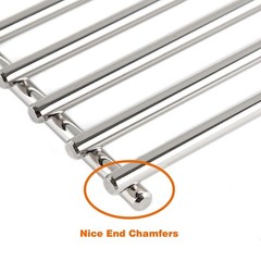 4Pack 19 1/4in Stainless Steel Cooking Grid Grates for Bull BBQ 16517