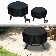 Round For Firepit Cover Waterproof Outdoor Patio Fireplace Protector