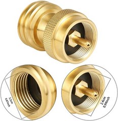 1 LB Round Propane Adapter Converter Universal Small Bottle POL to QCC1 adapter