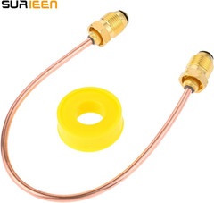 SURIEEN Propane Regulator Copper Pigtail POL X POL 15 Inch, POL X POL 7/8″ HEX P