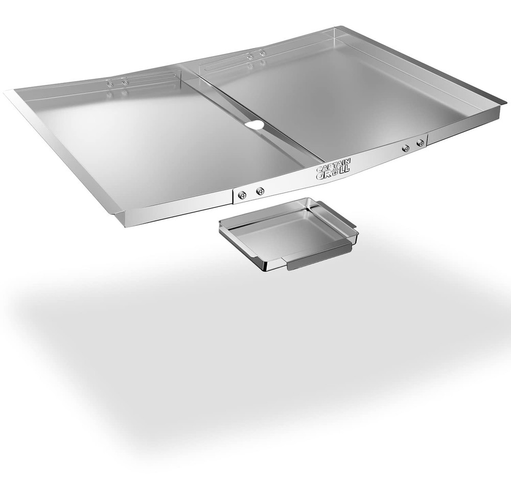 Grease Tray Catch Pan Adjustable 24-30 Inch Compatible 4-5 Burner Grill