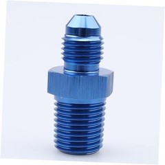 Male 1/4″ NPT to -4 AN Flare Adapter Straight 4AN to 1/4 NPT flare to NPT blue