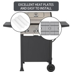 Grill Grates Heat Plates 15 3/4″ x 21″ for Blue Rhino 3 Burner Grills