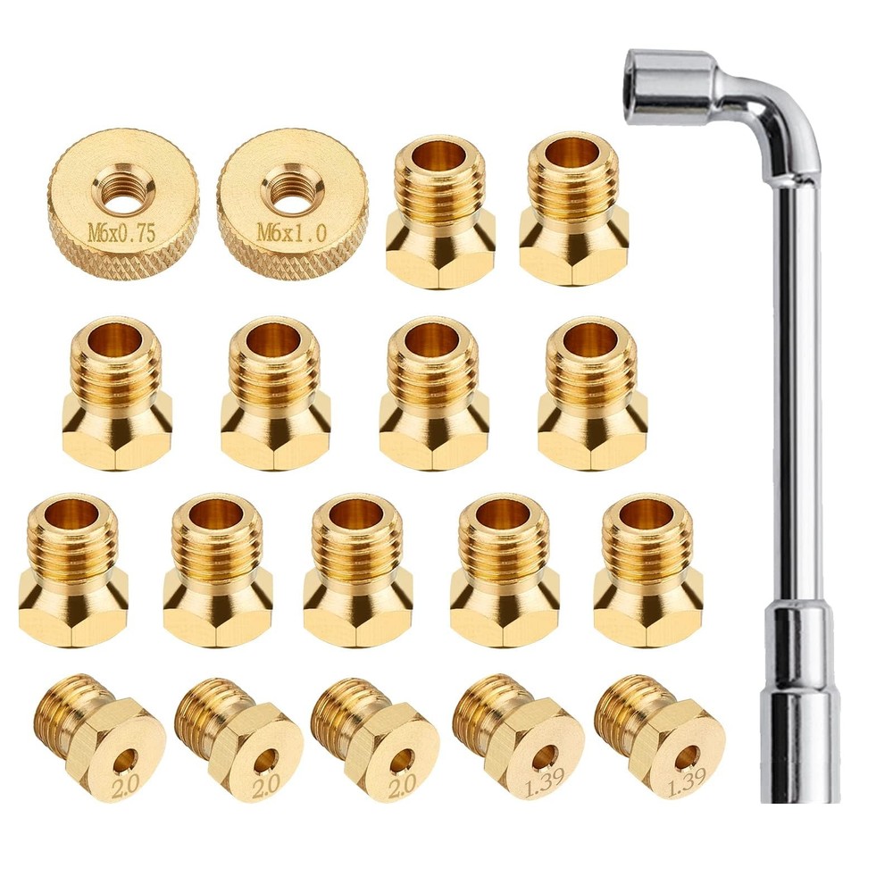 WADEO Natural Gas Orifices Nozzle Blackstone Griddles Orifices, Silver,Gold