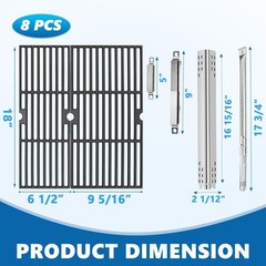 Replacement Parts Kit for Charbroil Grills – Heat Plates & Cooking Grates Set