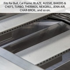 5pc Cast Stainless Steel Burner Set for Bull BBQ 16 1 8in