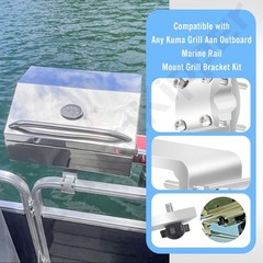 58182 Stow N’ Go Grill Rail Mount Bracket for Any Kuuma Stow N’ Go BBQ Grill, Fi