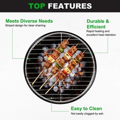 1 Pack Charcoal Grate Replacement, BBQ High Heat Steel Grill Grate [8.66 Inch]