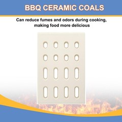 Ceramic Brick Flame Tamer Heat Plate Replacement for Grill 4 Pack 7×4 Inch