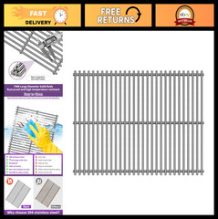 Stainless Steel Cooking Grid Replacement for Charbroil, Great Outdoors & Grill M