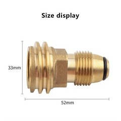2PCS POL to QCC1 Propane Tank Adapter 100 lbs LP Tank Valve to Type-1 Fitting