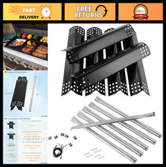 Grill Parts Replacement Kit for 6-Burner Gas Grills – Heat Shield & Flame Tamer