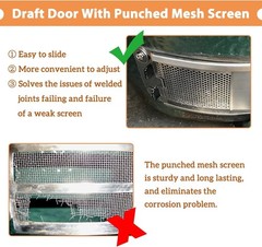 Draft Door Screen Kit for Large and Medium Big Grill Green Egg,Draft Door wit…