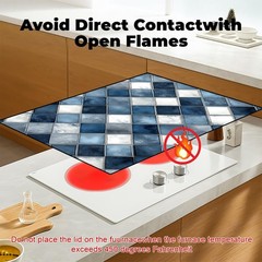 Heat-Resistant Glass Stove Top Cover with Anti-Slip Rubber Coating – Elect