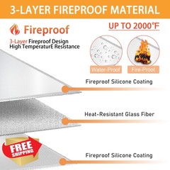 PUZHUAIN Sliver 3x10ft Grill Heat Shield