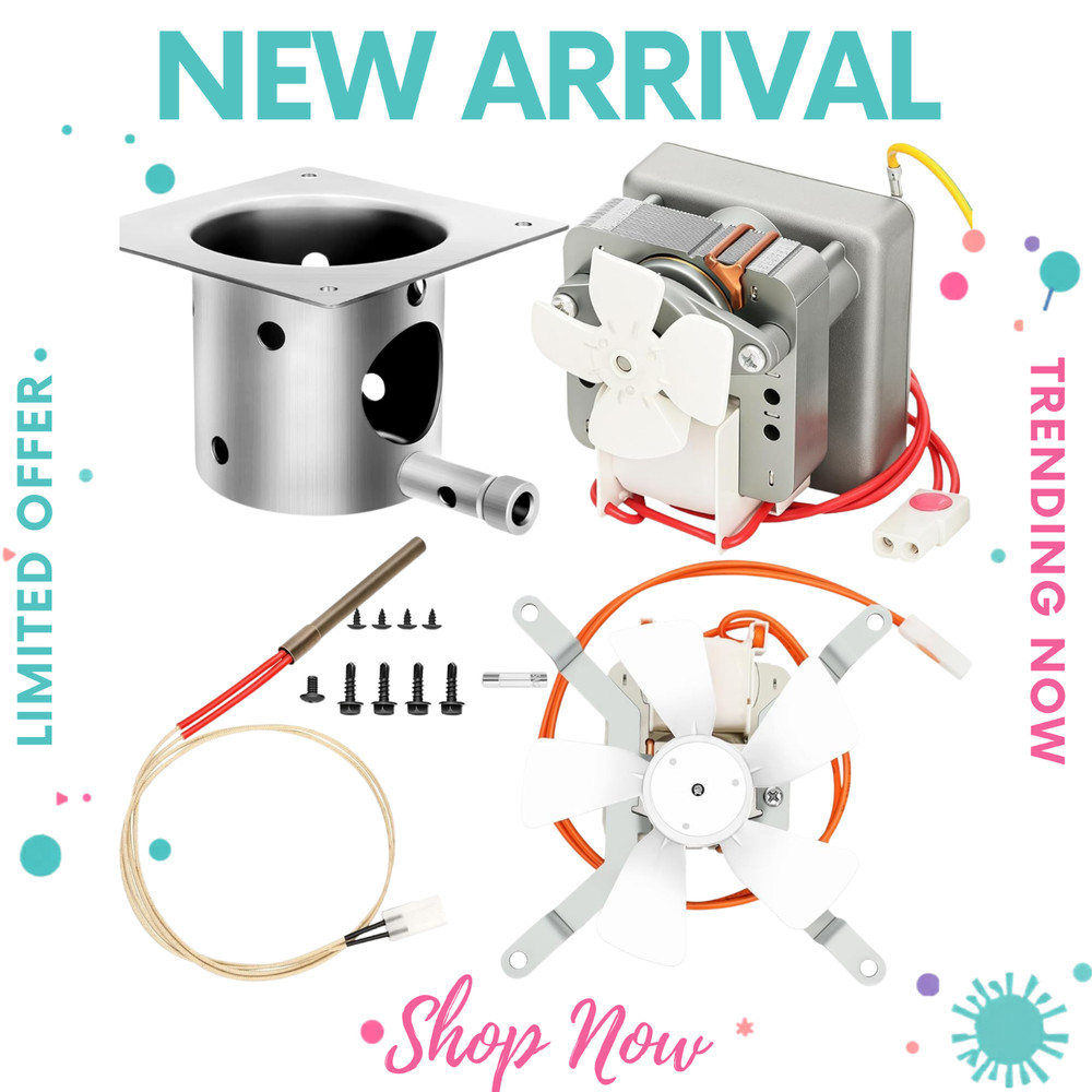 NEW Grill Auger Motor Fan Ignitor Kit Fire Burn Pot Replacement Parts for Grill