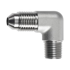 4AN Male Flare to 1/8″ NPT Male 90 Degree Adapter Fitting for Fuel, Power
