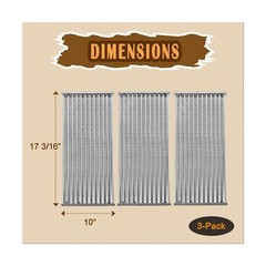 3 Pack Stainless Steel G533-2200-W1 True Infrared Grill Emitter Plates for Ch…