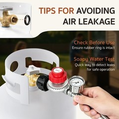 5FT 0-30 PSI HP Propane Regulator Hose Gas Grill Regulator & PSI Gauge