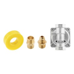 Natural Gas Grill Regulator with 2 Brass Fittings for NG and LPG Conversion