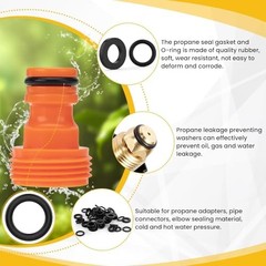 20Pcs Soft Rubber O-Rings and 20Pcs Hose Seal Gaskets, Soft Rubber Black