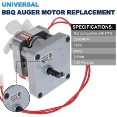 Yunziling 2.0 RPM Auger Motor Replacement Parts, Upgraded Barbecue silver
