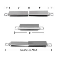 Grill Burner Tubes Heat Plates Crossover Kit Stainless Steel For Performance 5 B