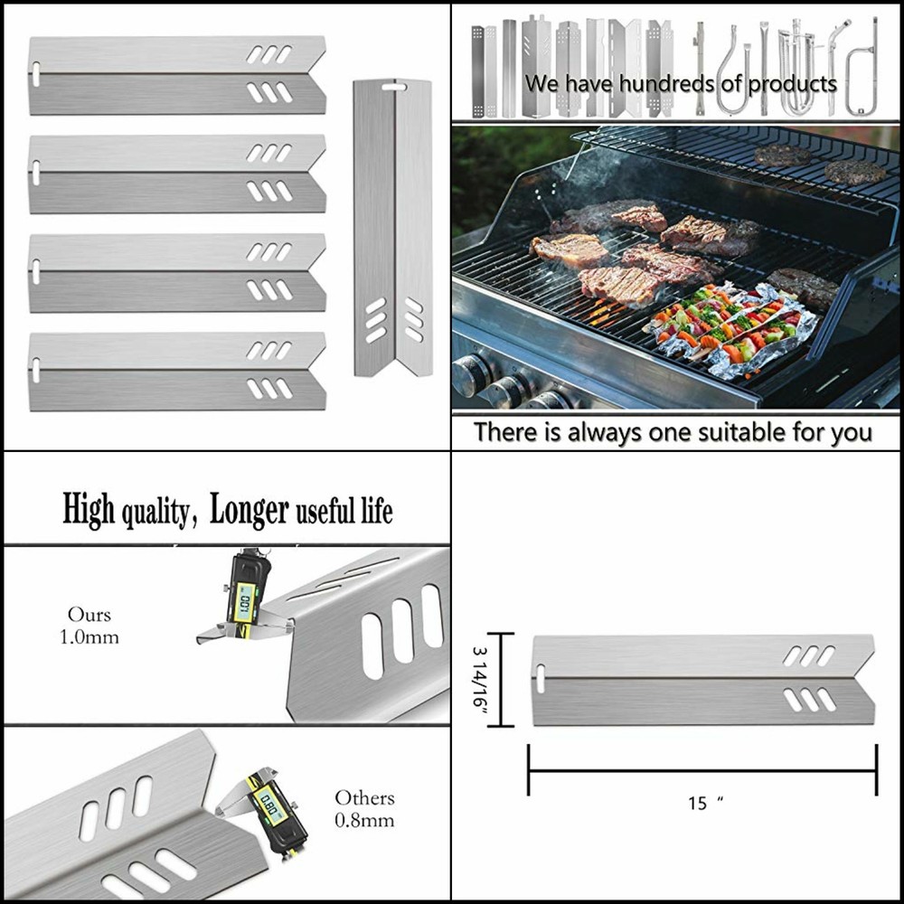 15″ Gas BBQ Heat Plate Shield/Tent for Uniflame,Backyard Grill Replacement Parts